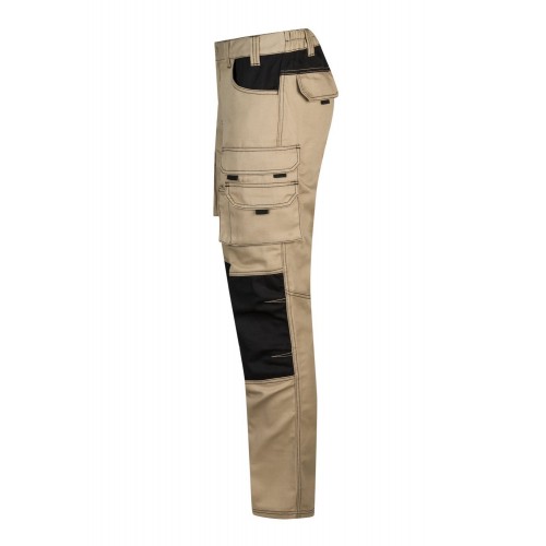 103011B.PANTALÓN CANVAS BICOLOR BEIGE ARENA/NEGRO 2XL