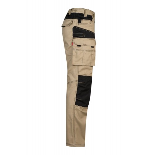 103011B.PANTALÓN CANVAS BICOLOR BEIGE ARENA/NEGRO 2XL