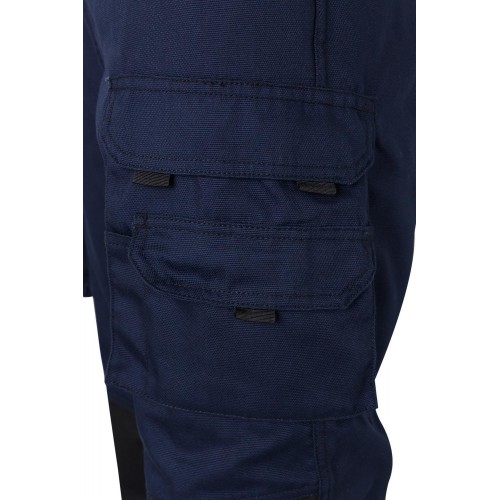 103011B.PANTALÓN CANVAS BICOLOR AZUL NAVY/NEGRO 2XL