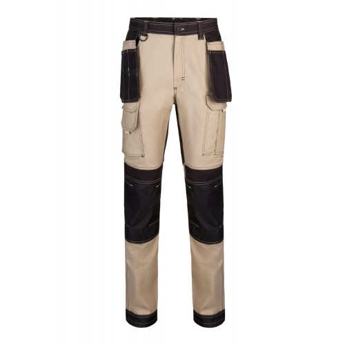 103019S.PANTALÓN CANVAS STRETCH BEIGE ARENA/NEGRO S