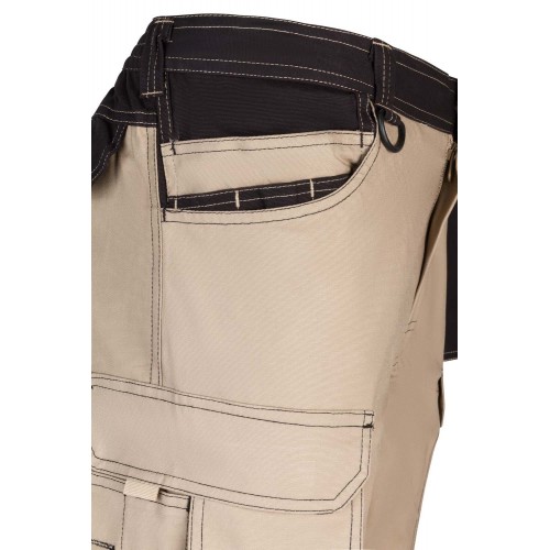 103019S.PANTALÓN CANVAS STRETCH BEIGE ARENA/NEGRO 2XL