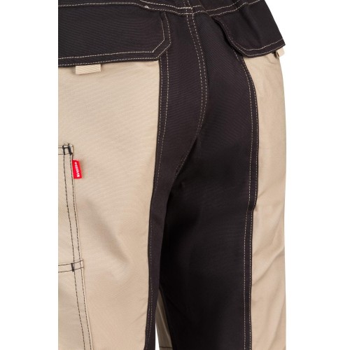103019S.PANTALÓN CANVAS STRETCH BEIGE ARENA/NEGRO 2XL