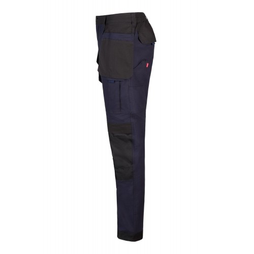 103019S.PANTALÓN CANVAS STRETCH AZUL NAVY/NEGRO 2XL