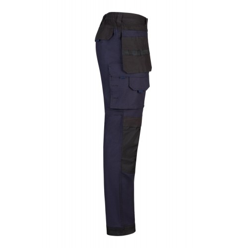 103019S.PANTALÓN CANVAS STRETCH AZUL NAVY/NEGRO 2XL