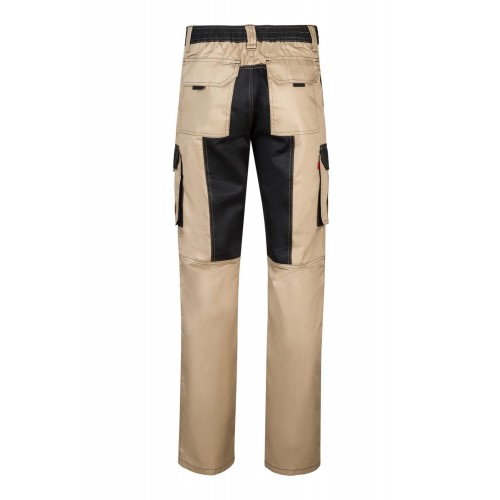 103020B.PANTALÓN BICOLOR BEIGE ARENA/NEGRO 34