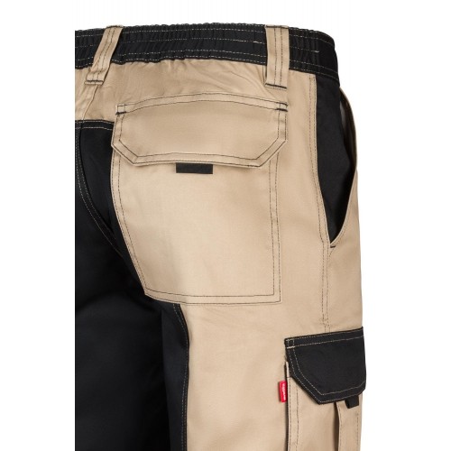 103020B.PANTALÓN BICOLOR BEIGE ARENA/NEGRO 34