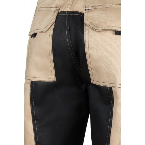103020B.PANTALÓN BICOLOR BEIGE ARENA/NEGRO 34