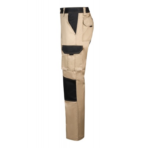 103020B.PANTALÓN BICOLOR BEIGE ARENA/NEGRO 34