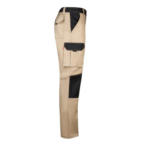 103020B.PANTALÓN BICOLOR BEIGE ARENA/NEGRO 34