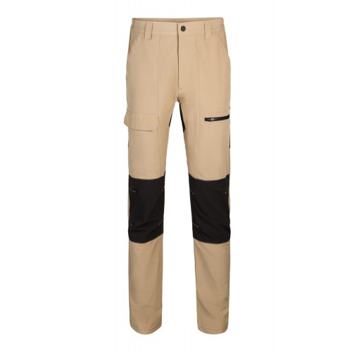 103022S.PANTALÓN TREKKING STRETCH BEIGE ARENA/NEGRO 2XL