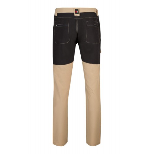 103022S.PANTALÓN TREKKING STRETCH BEIGE ARENA/NEGRO 2XL