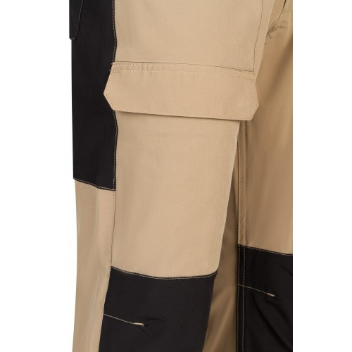 103022S.PANTALÓN TREKKING STRETCH BEIGE ARENA/NEGRO 2XL