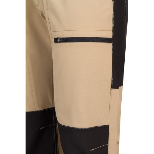 103022S.PANTALÓN TREKKING STRETCH BEIGE ARENA/NEGRO 2XL