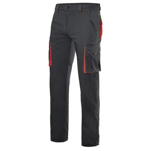 103024S.PANTALÓN STRETCH BICOLOR NEGRO/ROJO 44