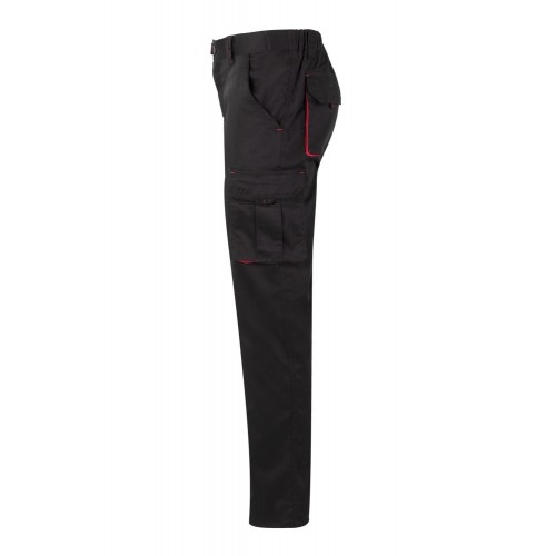 103024S.PANTALÓN STRETCH BICOLOR NEGRO/ROJO 34