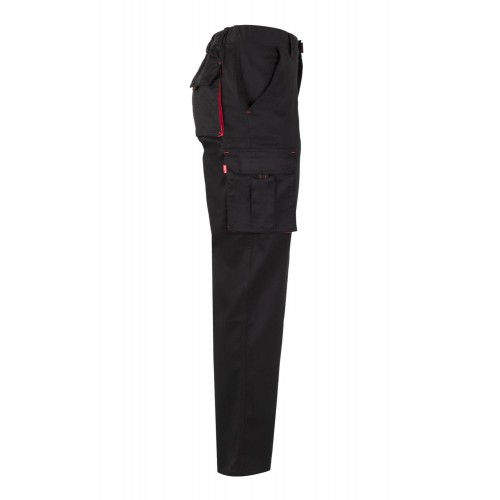 103024S.PANTALÓN STRETCH BICOLOR NEGRO/ROJO 34