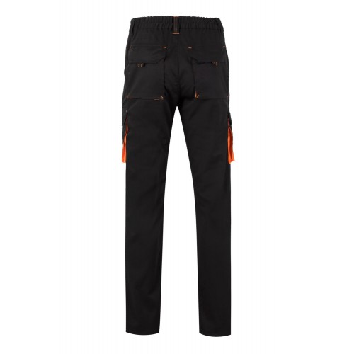 103024S.PANTALÓN STRETCH BICOLOR NEGRO/NARANJA 34
