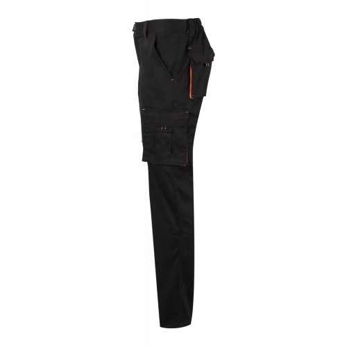 103024S.PANTALÓN STRETCH BICOLOR NEGRO/NARANJA 34