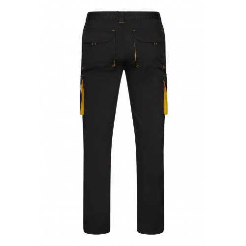 103024S.PANTALÓN STRETCH BICOLOR NEGRO/AMARILLO 34