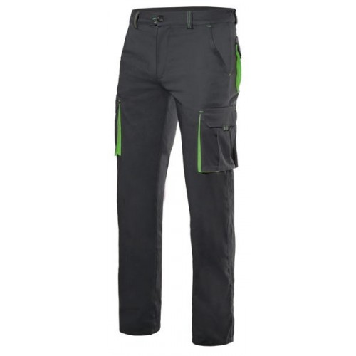 103024S.PANTALÓN STRETCH BICOLOR NEGRO/VERDE LIMA 60