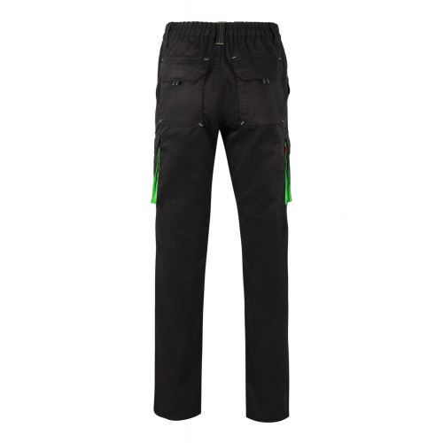 103024S.PANTALÓN STRETCH BICOLOR NEGRO/VERDE LIMA 34