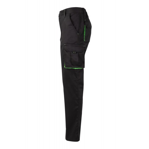 103024S.PANTALÓN STRETCH BICOLOR NEGRO/VERDE LIMA 34