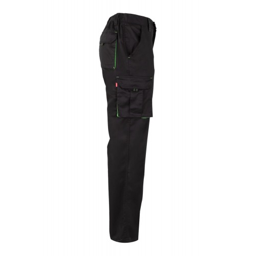 103024S.PANTALÓN STRETCH BICOLOR NEGRO/VERDE LIMA 34
