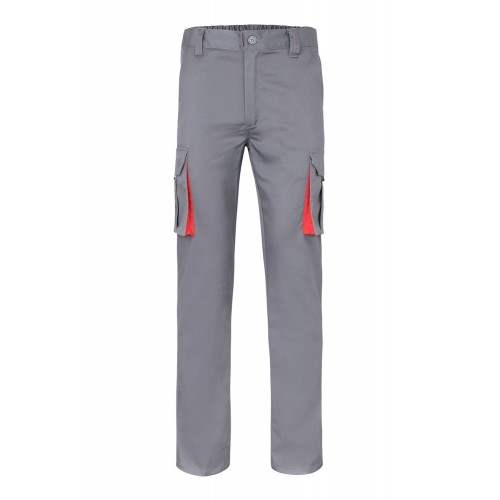 103024S.PANTALÓN STRETCH BICOLOR GRIS/ROJO 56