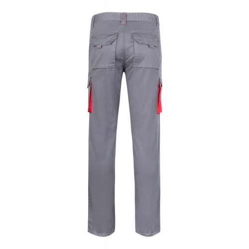 103024S.PANTALÓN STRETCH BICOLOR GRIS/ROJO 34