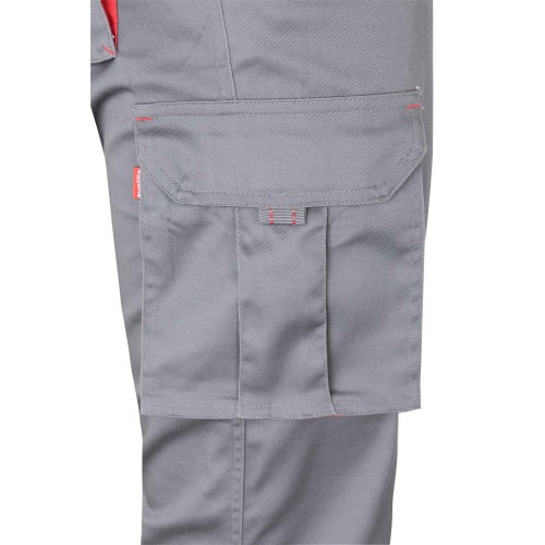 103024S.PANTALÓN STRETCH BICOLOR GRIS/ROJO 34