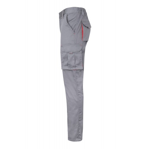 103024S.PANTALÓN STRETCH BICOLOR GRIS/ROJO 34