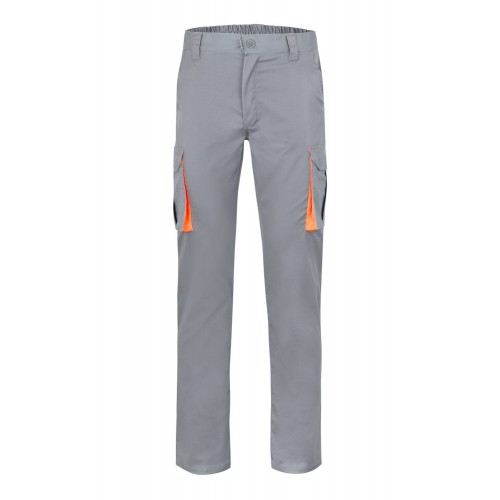 103024S.PANTALÓN STRETCH BICOLOR GRIS/NARANJA 34
