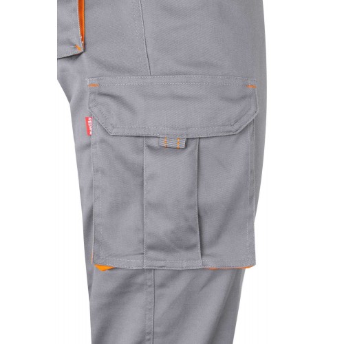 103024S.PANTALÓN STRETCH BICOLOR GRIS/NARANJA 34