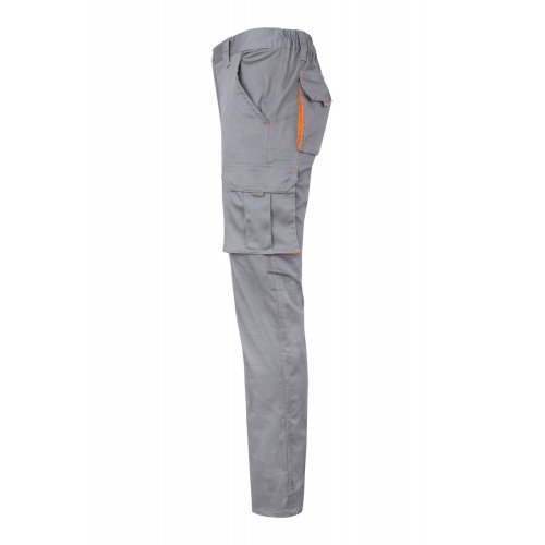 103024S.PANTALÓN STRETCH BICOLOR GRIS/NARANJA 34