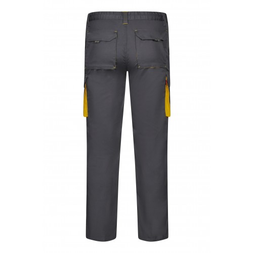 103024S.PANTALÓN STRETCH BICOLOR GRIS/AMARILLO 34