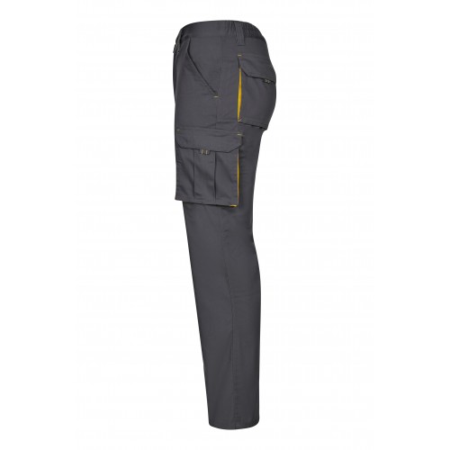103024S.PANTALÓN STRETCH BICOLOR GRIS/AMARILLO 34