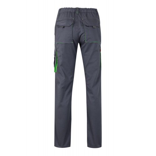 103024S.PANTALÓN STRETCH BICOLOR GRIS/VERDE LIMA 34