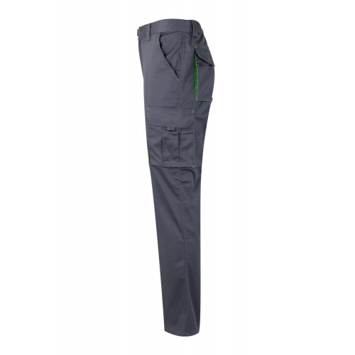 103024S.PANTALÓN STRETCH BICOLOR GRIS/VERDE LIMA 34