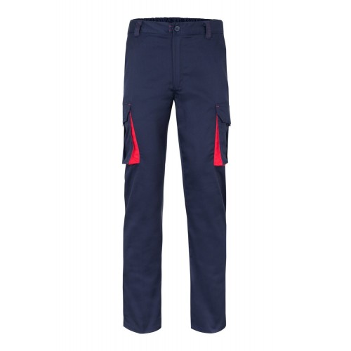 103024S.PANTALÓN STRETCH BICOLOR AZUL NAVY/ROJO 56