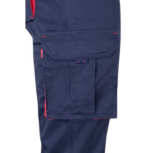 103024S.PANTALÓN STRETCH BICOLOR AZUL NAVY/ROJO 34