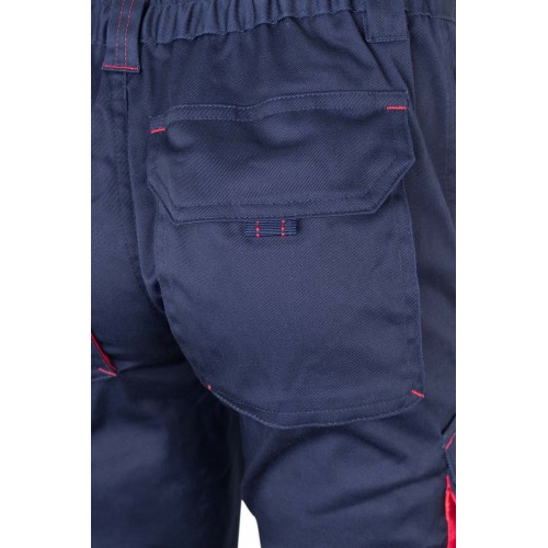103024S.PANTALÓN STRETCH BICOLOR AZUL NAVY/ROJO 34
