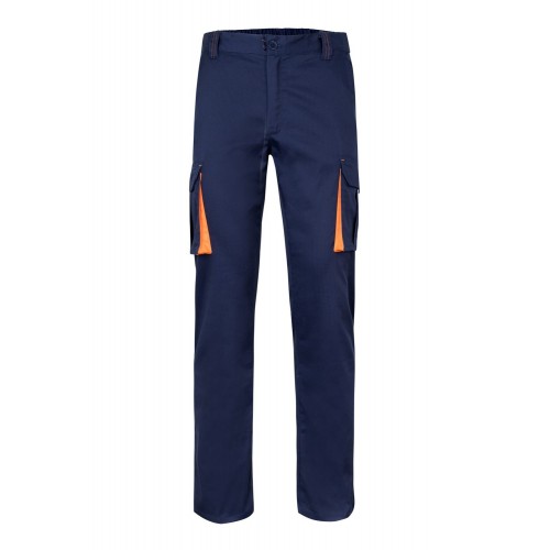 103024S.PANTALÓN STRETCH BICOLOR AZUL NAVY/NARANJA 40