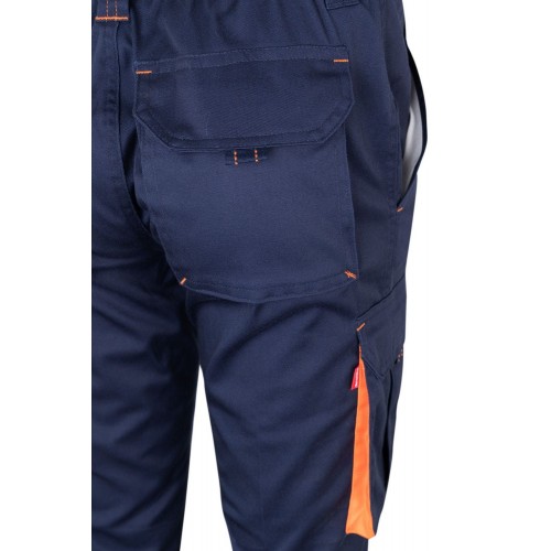 103024S.PANTALÓN STRETCH BICOLOR AZUL NAVY/NARANJA 34