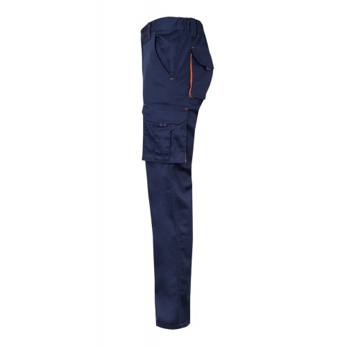 103024S.PANTALÓN STRETCH BICOLOR AZUL NAVY/NARANJA 34