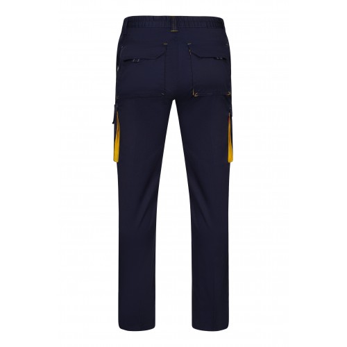 103024S.PANTALÓN STRETCH BICOLOR AZUL NAVY/AMARILLO 34