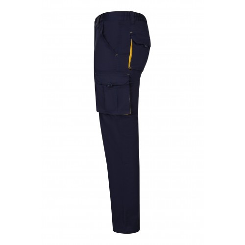 103024S.PANTALÓN STRETCH BICOLOR AZUL NAVY/AMARILLO 34