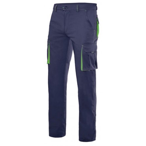 103024S.PANTALÓN STRETCH BICOLOR AZUL NAVY/VERDE LIMA 48