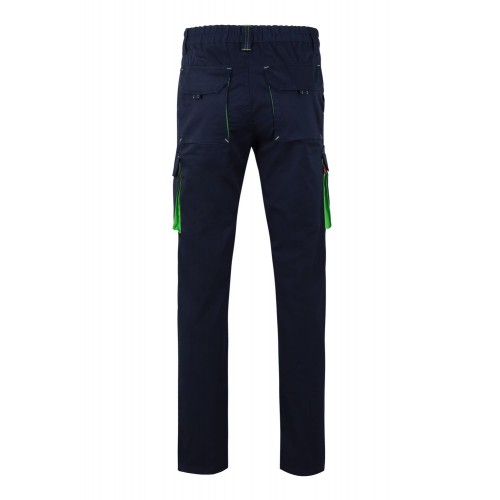 103024S.PANTALÓN STRETCH BICOLOR AZUL NAVY/VERDE LIMA 34