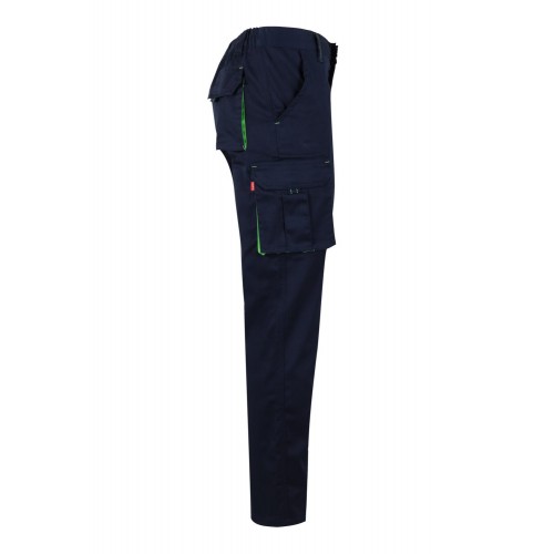 103024S.PANTALÓN STRETCH BICOLOR AZUL NAVY/VERDE LIMA 34