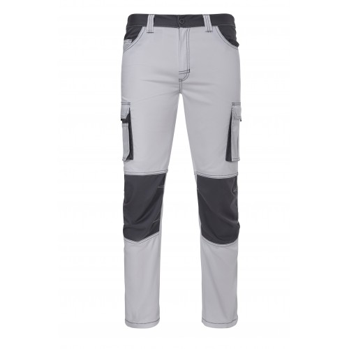 103031S.PANTALÓN STRETCH BICOLOR BLANCO/GRIS 34